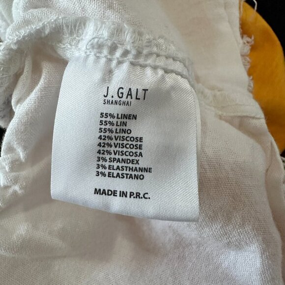 BRANDY MELVILLE John Galt Linen Cropped Top One Size White/Cream - Picture 7 of 7